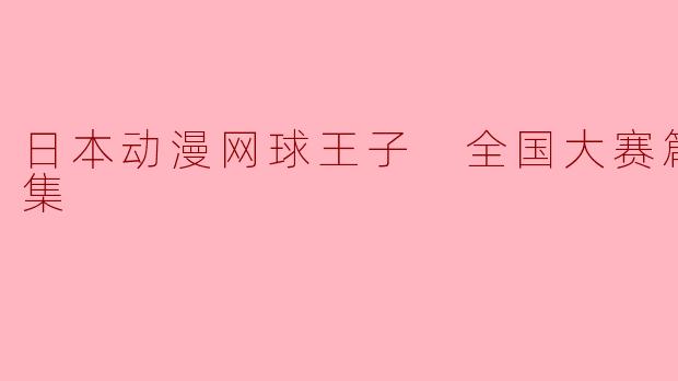 日本动漫网球王子 全国大赛篇全13集